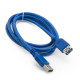 Кабель Extradigital USB 3.0 AM - AF, 1.5m, 28 AWG, Super Speed